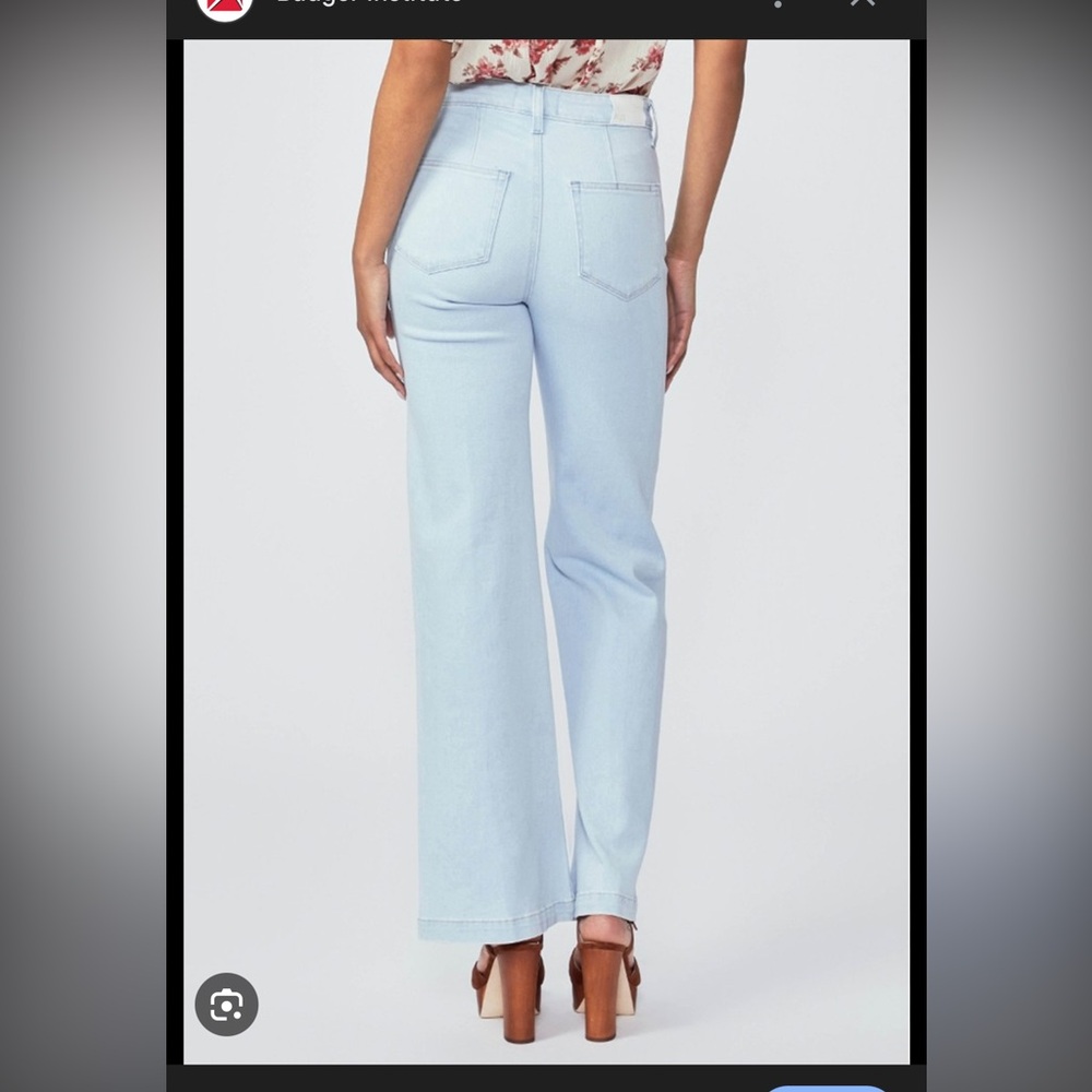 PAIGE Leenah in Light Wash size 28 - PAIGE Light wash wide leg jeans Del Mar - Picture 12 of 13